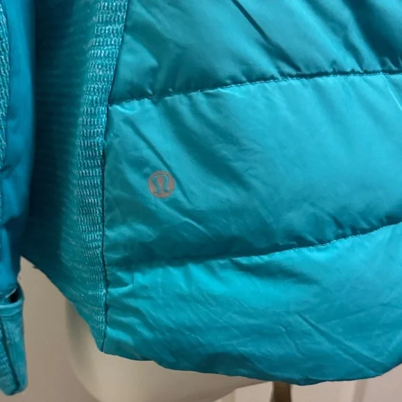 lululemon athletica Blue Hooded Goose Down Puffer Sweater - Picture 6 of 10
